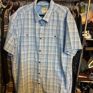Lake & Trail Men's Blue Checkered Casual Shirt 3XL